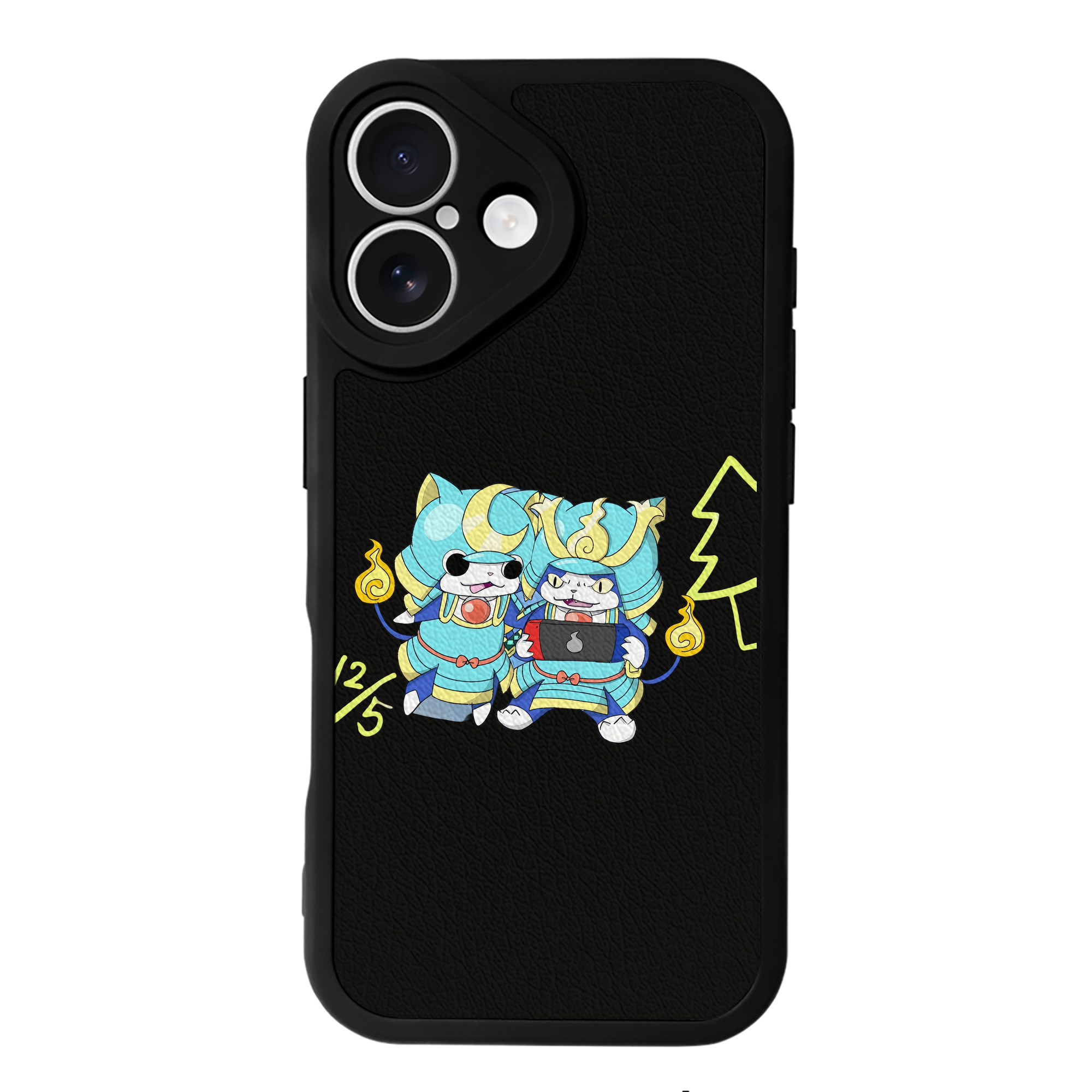 （画像用） 妖怪ウォッチ Yo-kai Watch 【iPhone 16シリーズ対応】シリコンスマホケース（レザー調） 材質：シリコン